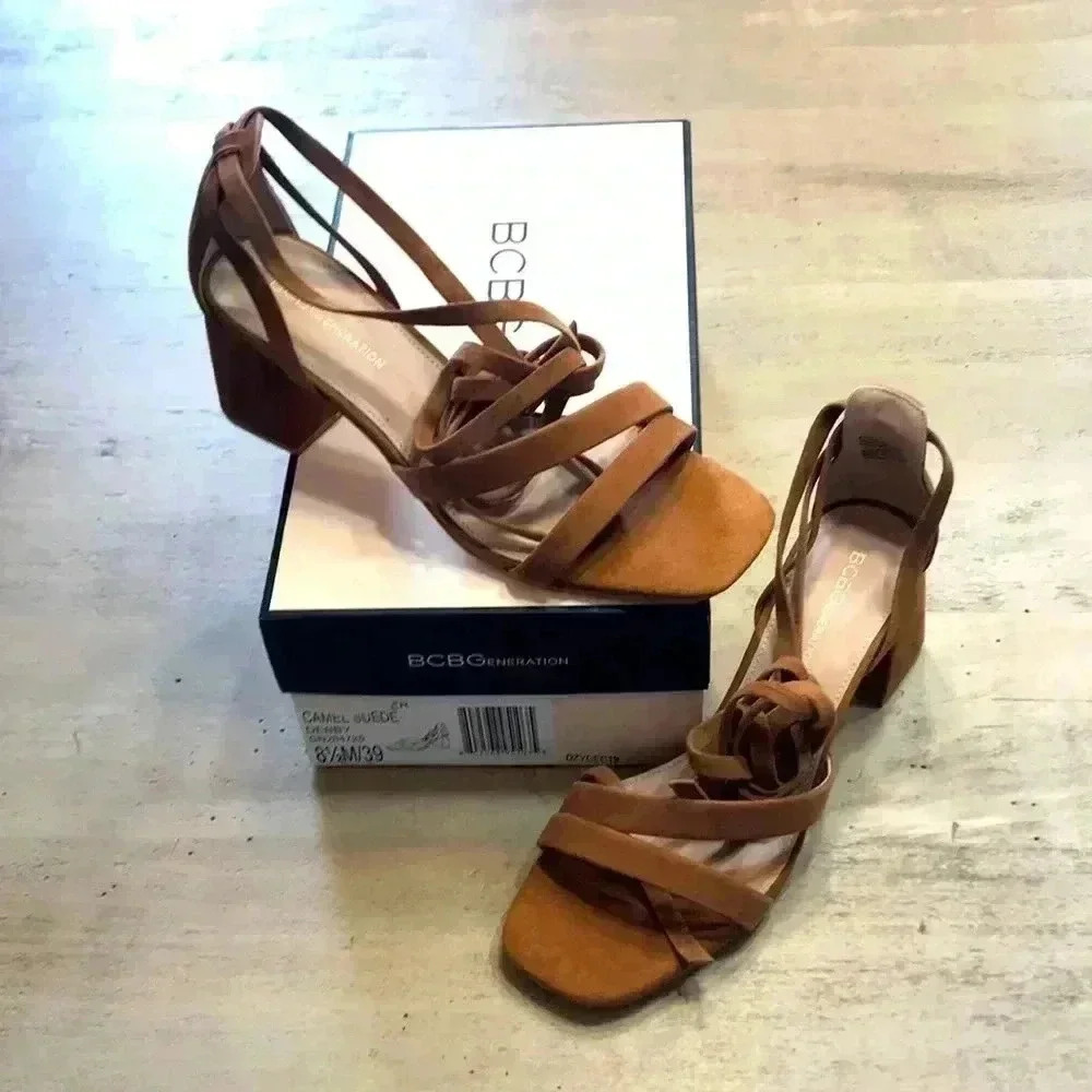 BCBGeneration leather suede sandals, NWT 8 1/2